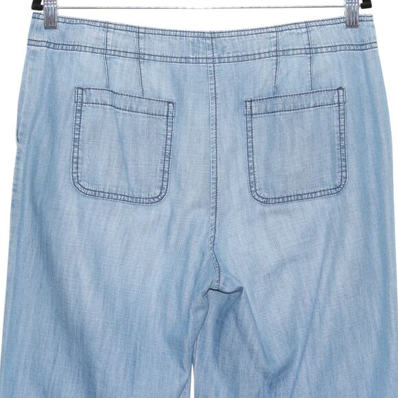 Chico's Light Jean Pant Wide Leg Chico's Size 1 US Size 8 - Picture 5 of 6